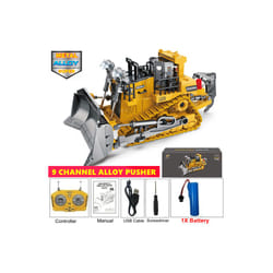 4WD Remote Control Excavator Toy Radio Controlled RC Dump Truck Vehicle Crawler Bulldozer Construction - Bulldozer 1Battery