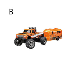 1/64 Variable Speed Racing Mini Remote Control Car Electric Four-wheel Drive Off-road Drift Car Alloy - Orange