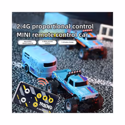 1/64 Variable Speed Racing Mini Remote Control Car Electric Four-wheel Drive Off-road Drift Car Alloy - Orange