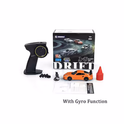 2.4G 15Km/h RC Drift Car Toys 1/43 High-Speed Remote Control Upgraded Gyro Mini Model Vehicle Electric - 4303 Orange A