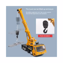 1:24 Remote Control Truck Crane Toys 2.4G RC Lift Simulation Engineering Crane Eletric Model Children's - 3824 dump truck