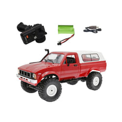 WPL C64-1 RC CAR 4WD Climbing Car Off Road Vehicle 1/16 2.4G Full Scale C64 Pickup Truck Remote Control - C24 Red