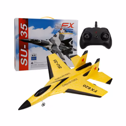 RC Foam Aircraft SU-35 Plane 2.4G Radio Control Glider Remote Control Fighter Plane Glider Airplane - RX620 Yellow