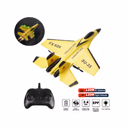 RC Foam Aircraft SU-35 Plane 2.4G Radio Control Glider Remote Control Fighter Plane Glider Airplane - RX620 Yellow
