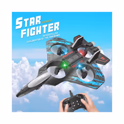 Glider Flying Helicopter RC Hobby Jet Plane 2.4G EPP Stunt Remote Control Foam Fighter Airplane Toy - Blue