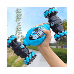 4WD 1:16 Stunt RC Car With LED Light Gesture Induction Deformation Twist Climbing Radio Controlled Car - Blue