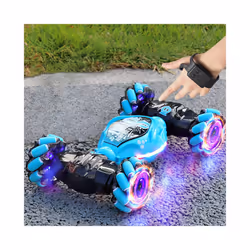 4WD 1:16 Stunt RC Car With LED Light Gesture Induction Deformation Twist Climbing Radio Controlled Car - Blue