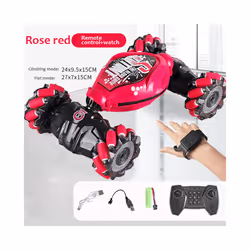 4WD 1:16 Stunt RC Car With LED Light Gesture Induction Deformation Twist Climbing Radio Controlled Car - Red