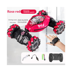 4WD 1:16 Stunt RC Car With LED Light Gesture Induction Deformation Twist Climbing Radio Controlled Car - Red