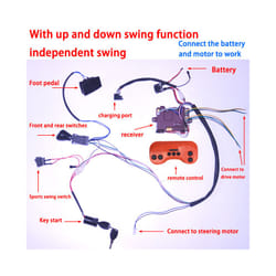 Self-Made High-Power Children Electric Ride on Baby Car Switch Remote Control Controller Swing Wires - Independent swing