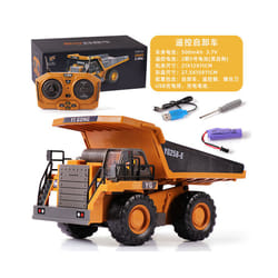 BGTOY 1:20 RC Car 9 Channel Remote Controlled Alloy 4WD Bulldozer Simulation Engineering Car With Light - Dump truck