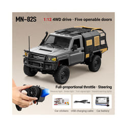 2024 New MN82S Rc Car 1:12 Full Scale 4WD 280 Motor Remote Control Off-Road Pickup Truck Model Car for - MN82S-Silvery