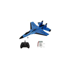RC Plane SU35 2.4G With LED Lights Aircraft Remote Control Flying Model Glider Airplane FX622 EPP Foam - 1B Blue