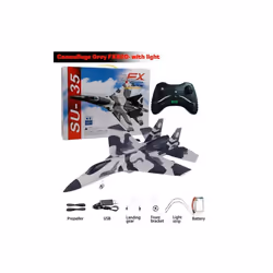 SU35 RC Plane FX620 FX820 2.4G Remote Control Flying Model Glider Airplane With LED Lights Aircraft - Camouflage