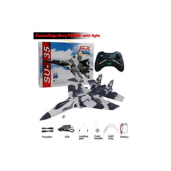 SU35 RC Plane FX620 FX820 2.4G Remote Control Flying Model Glider Airplane With LED Lights Aircraft - Camouflage