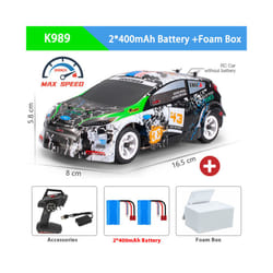 WLtoys K969 1:28 4WD 2.4G Mini RC Racing Car High Speed Off-Road Remote Control Drift Toys Alloy Vehicle - K989 2B Foam Box