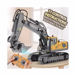 RC Excavator Dumper Car 2.4G Remote Control Engineering Vehicle Crawler Truck Bulldozer Toys for Boys - 11CH Excavators