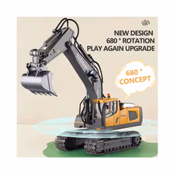 RC Excavator Dumper Car 2.4G Remote Control Engineering Vehicle Crawler Truck Bulldozer Toys for Boys - 11CH Excavators