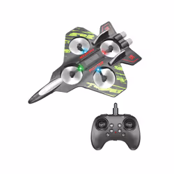 Glider Flying Helicopter RC Hobby Jet Plane 2.4G EPP Stunt Remote Control Foam Fighter Airplane Toy - Green
