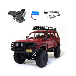 WPL C54-1 4WD 2.4G Off-road Car LC80 Remote Control Car RC Crawler Buggy Moving Machine Kids Battery - C54-1 Red
