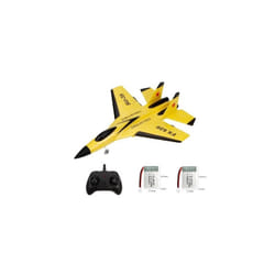 RC Plane SU35 2.4G With LED Lights Aircraft Remote Control Flying Model Glider Airplane FX622 EPP Foam - 2B Yellow