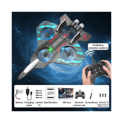 New Product Remote-controlled Glider Remote-controlled Airplane F22 Fighter Model 2.4G Airplane 10-year-old - blue