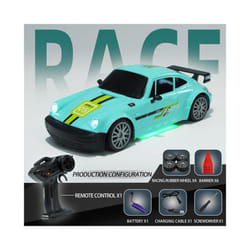 RC Drift Car 1/20 4WD 2.4G Remote Control Car with Light High Speed Four Wheel Drive Radio Controlled - green