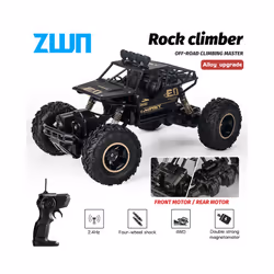 ZWN 1:16 4WD RC Car With Led Lights Radio Remote Control Cars Buggy Off-Road Control Trucks Boys Toys - 28CM Red 1B Plastic