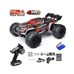1:16 75KM/H or 50KM/H 4WD RC Car with LED Remote Control Cars High Speed Drift Monster Truck for Kids - 16102-Red-1B