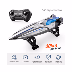 S1 2.4G Rc Boat Double motor Wireless Electric Long Endurance High Speed Racing Boat Speedboat Water - s1 grey