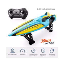 S1 2.4G Rc Boat Double motor Wireless Electric Long Endurance High Speed Racing Boat Speedboat Water - s1 green