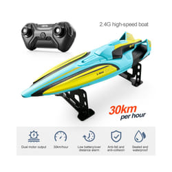 S1 2.4G Rc Boat Double motor Wireless Electric Long Endurance High Speed Racing Boat Speedboat Water - s1 green