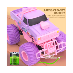 Barbie RC Car Pink Pickup Truck Electric Climbing Drop-resistant Stunt Remote Control Toy For Children - C-Beetle