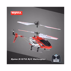 Syma S107G R/C Airplane Helicopter Model Remote Control Helicopter USB Three-channel  About 10 Meters - Red