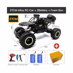 ZWN 1:12 / 1:16 4WD RC Car With Led Lights 2.4G Radio Remote Control Cars Buggy Off-Road Control Trucks - 37 Black 2B Alloy