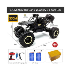 ZWN 1:12 / 1:16 4WD RC Car With Led Lights 2.4G Radio Remote Control Cars Buggy Off-Road Control Trucks - 37 Black 2B Alloy