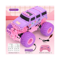 Barbie RC Car Pink Pickup Truck Electric Climbing Drop-resistant Stunt Remote Control Toy For Children - A-Hummer