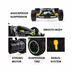 Sinovan RC Car 20km/h High Speed Car Radio Controled Machine 1:18 Remote Control Car Toys For Children - WJQYS1801GN