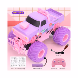 Barbie RC Car Pink Pickup Truck Electric Climbing Drop-resistant Stunt Remote Control Toy For Children - B-Pickup
