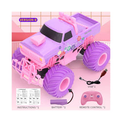Barbie RC Car Pink Pickup Truck Electric Climbing Drop-resistant Stunt Remote Control Toy For Children - B-Pickup