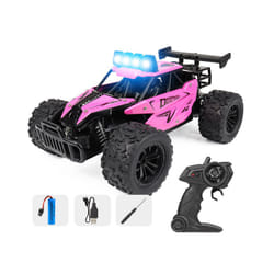 1:16 Remote Control Car Off Road Drift With LED High-Speed Rc Car Climbing Vehicle Trucks 2.4G Children - Pink