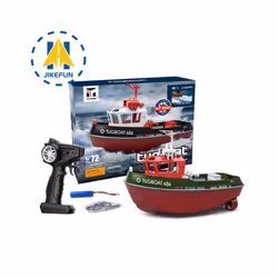686 Rc Boat 2.4G 1/72 Powerful Dual Motor Long Range Wireless Electric Remote Control Tugboat Model - Yellow