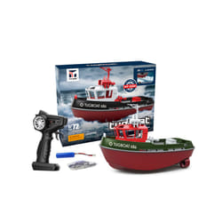 686 Rc Boat 2.4G 1/72 Powerful Dual Motor Long Range Wireless Electric Remote Control Tugboat Model - Green