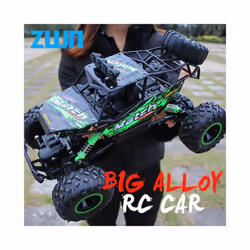ZWN 1:12 / 1:16 4WD RC Car With Led Lights 2.4G Radio Remote Control Cars Buggy Off-Road Control Trucks - 28 Red 2B Plastic
