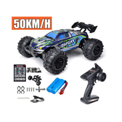 Rc Car Off Road 4x4 High Speed 75KM/H Remote Control Car With LED Headlight Brushless 4WD 1/16 Monster - 16101-BU-1B
