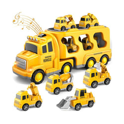 Diecast Carrier Truck Toys Cars Engineering Vehicles Excavator Bulldozer Truck Model Sets Educational - k800