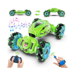 1:18 Drift Remote Control Car for Kids Toy Car Radio Watch Gesture Sensor RC Stunt Car Off Road with - Green Car