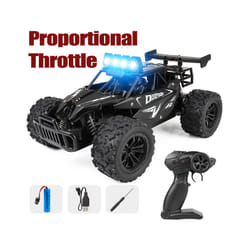 1:16 Remote Control Car Off Road Drift With LED High-Speed Rc Car Climbing Vehicle Trucks 2.4G Children - Full scale Black