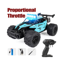 1:16 Remote Control Car Off Road Drift With LED High-Speed Rc Car Climbing Vehicle Trucks 2.4G Children - Full scale Cyan