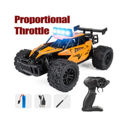 1:16 Remote Control Car Off Road Drift With LED High-Speed Rc Car Climbing Vehicle Trucks 2.4G Children - Full scale Orange